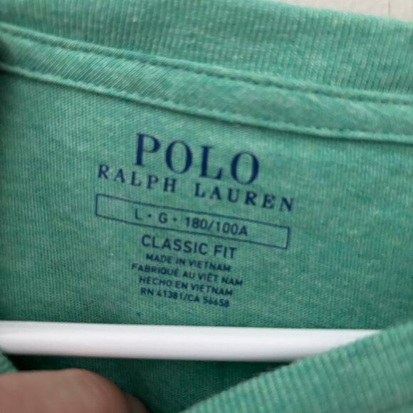Polo Ralph Lauren Classic Fit Crewneck T-Shirt Cotton in Green, Large - Picture 2 of 5
